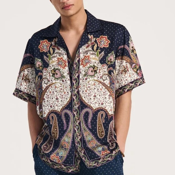 Men's Perte d'ego MIDNIGHT PAISLEY SHIRT - Picture 4 of 9